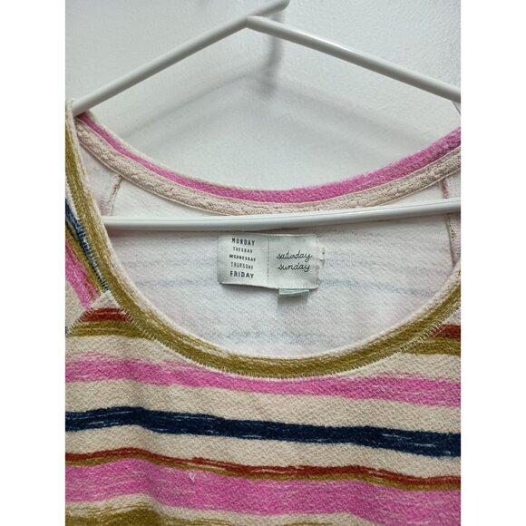 Anthropologie Saturday Sunday Womens Mini Dress Small Striped Terry Casual Beach - Picture 5 of 9